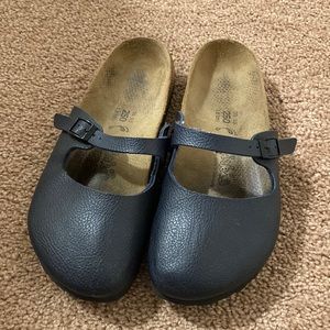 Navy Birkenstocks